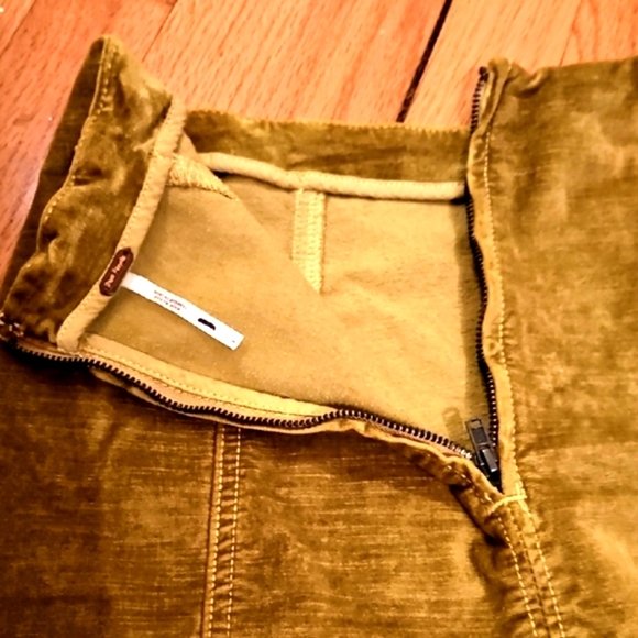 Free People Velvety Oive Green Mini Skirt, Sz 4, Like New! - Picture 6 of 7
